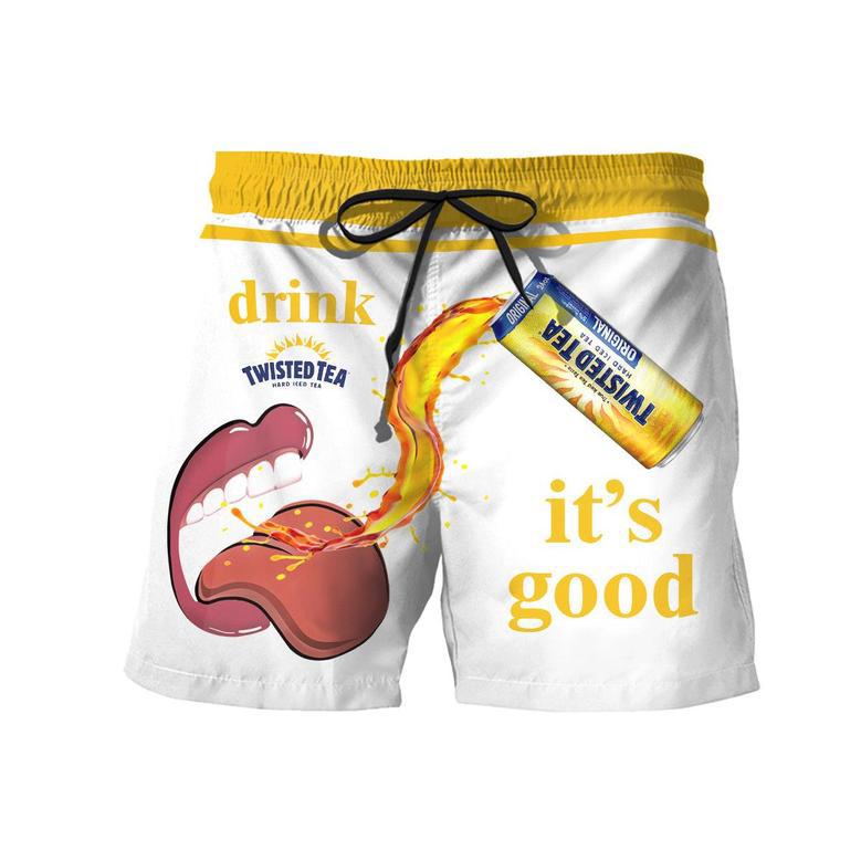 Drink Twisted Tea It's Good Swim Trunks