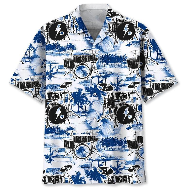 Drum Blue Nature Hawaiian Shirt Summer Gifts