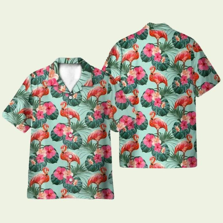 Flamingo Beautiful Floral Hawaiian Shirt