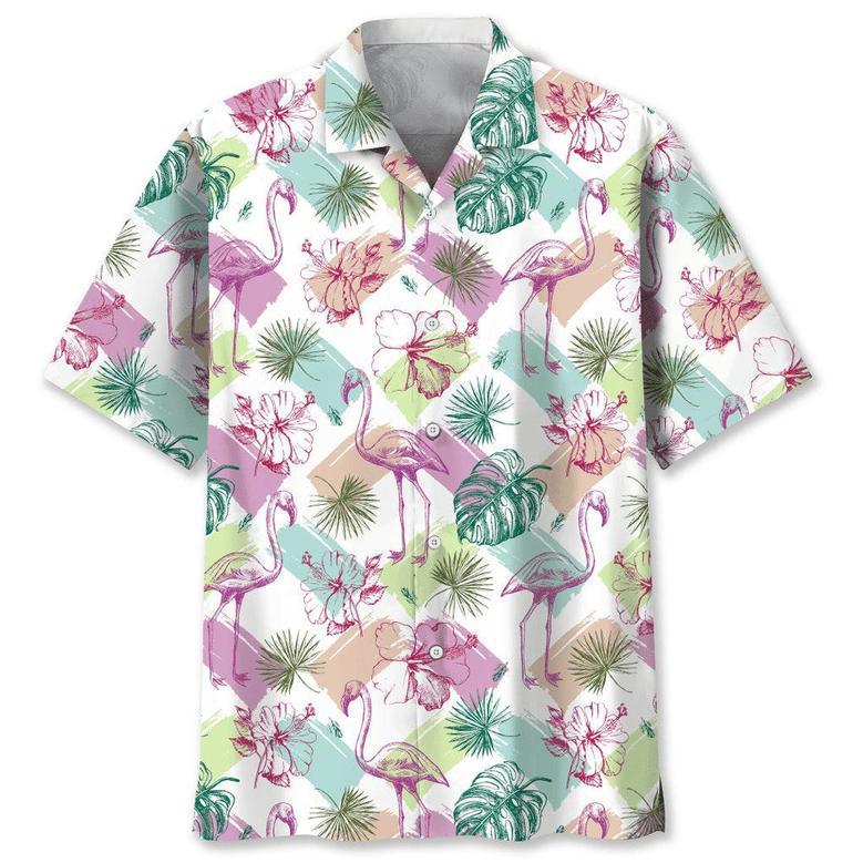 Flamingo Color Hawaiian Shirt Summer Gifts