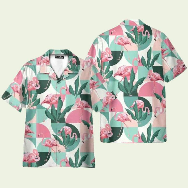 Flamingo Exotic Patchwork Patterns Hawaiian Shirt