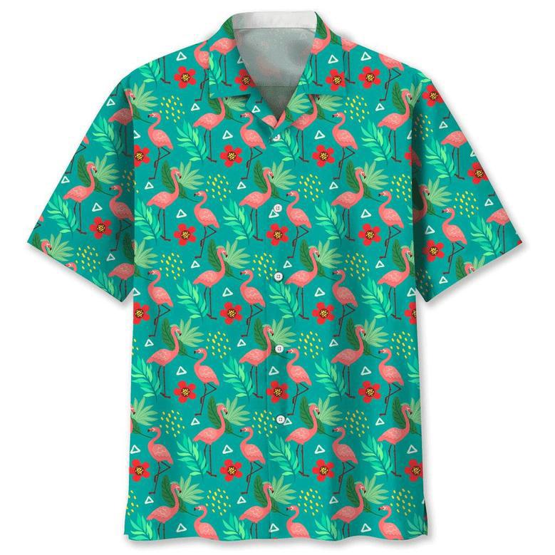 Flamingo Flower Hawaiian Shirt Summer Gifts