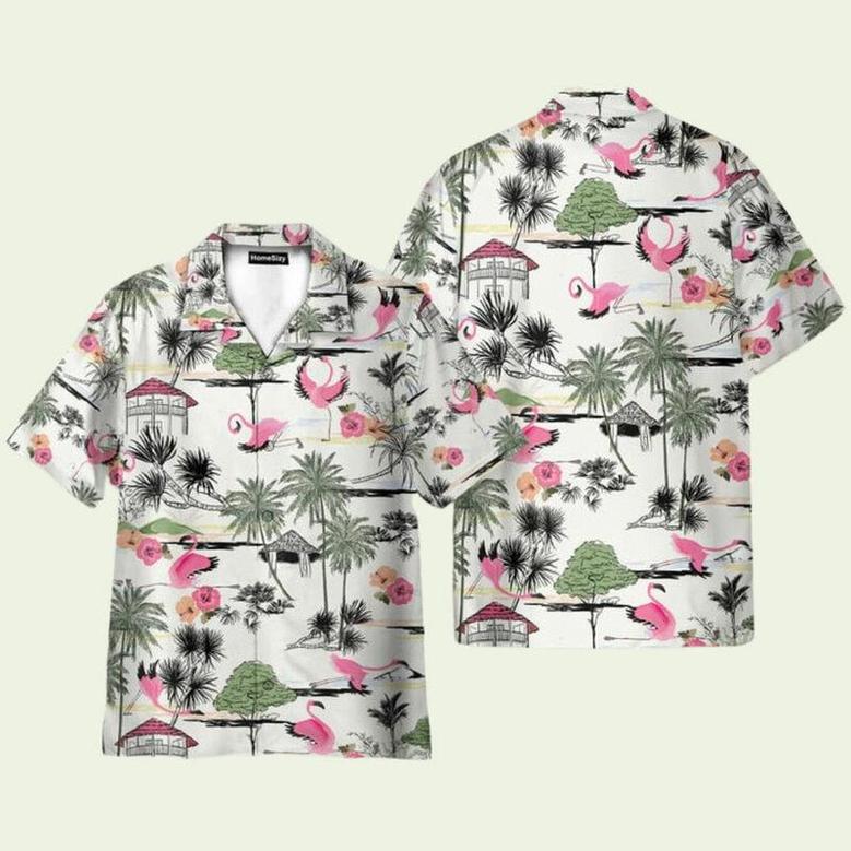 Flamingo Yoga Summer Tropical Pattern Hawaiian Shirt