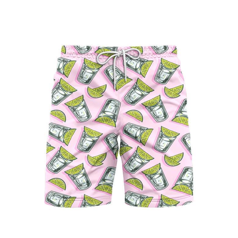 Fresh Cocktails Tropical Beach Shorts For Men