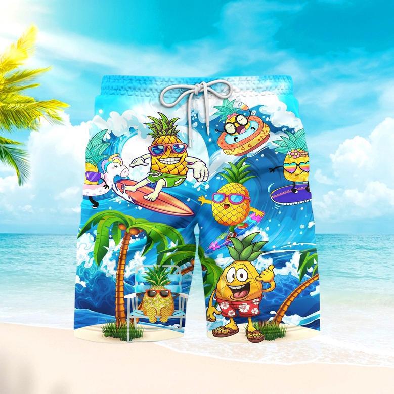 Fruit Pineapple Love Summer Beach Tropical Beach Shorts For Men