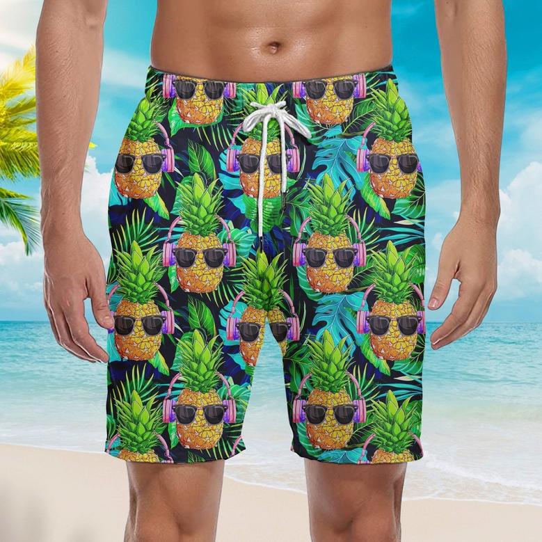 Funny DJ Pineapple Beach Shorts For Men