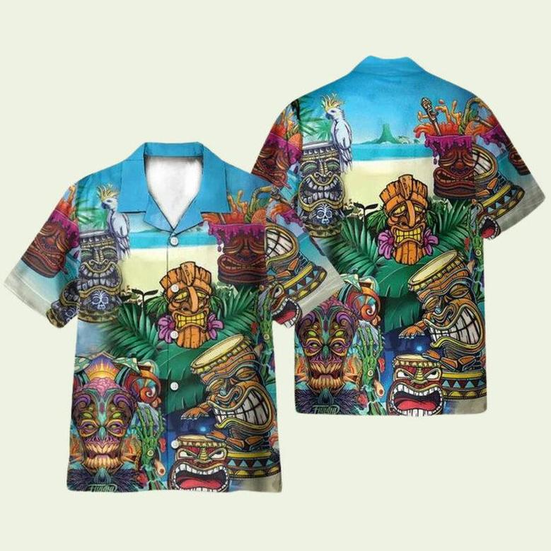 Get Lost On A Island Aloha Tiki Tiki Hawaiian Shirt