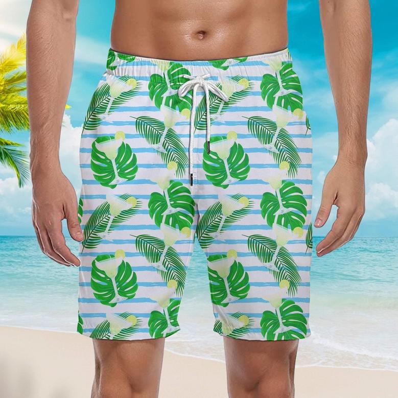 Glasses Of Margarita Cocktail Fresh Drinks Beach Shorts For Men