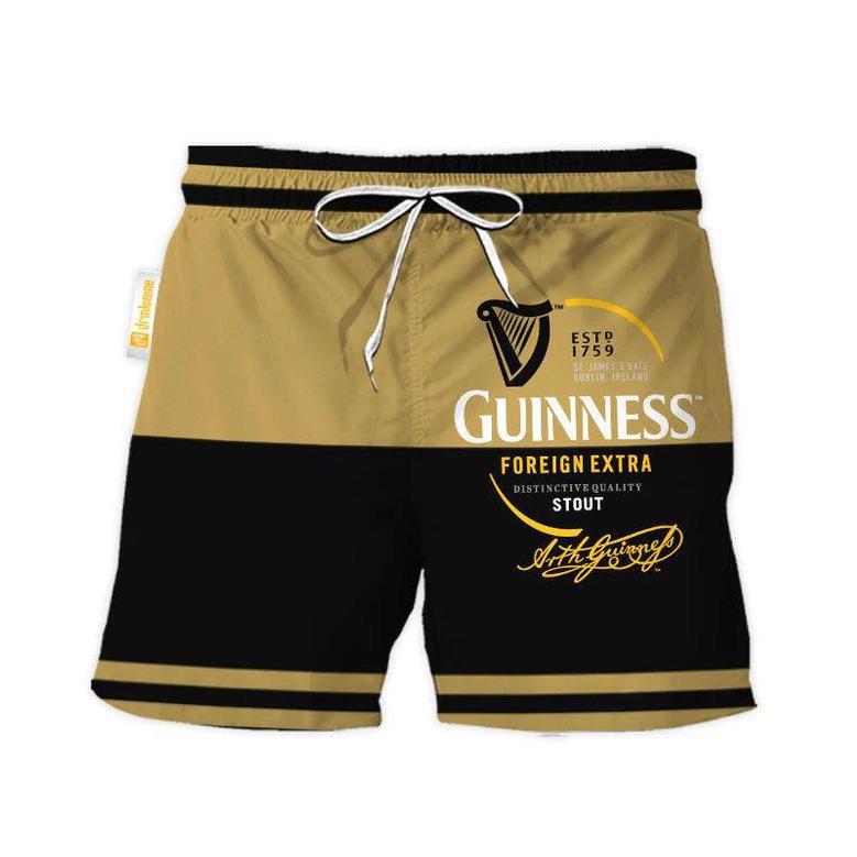 Guinness Gold And Black Basic Swim Trunks