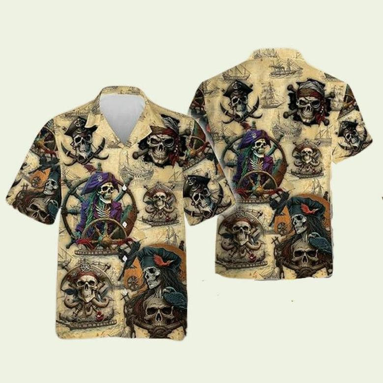 Hanzsprout Pirate Ship Hawaiian Shirt