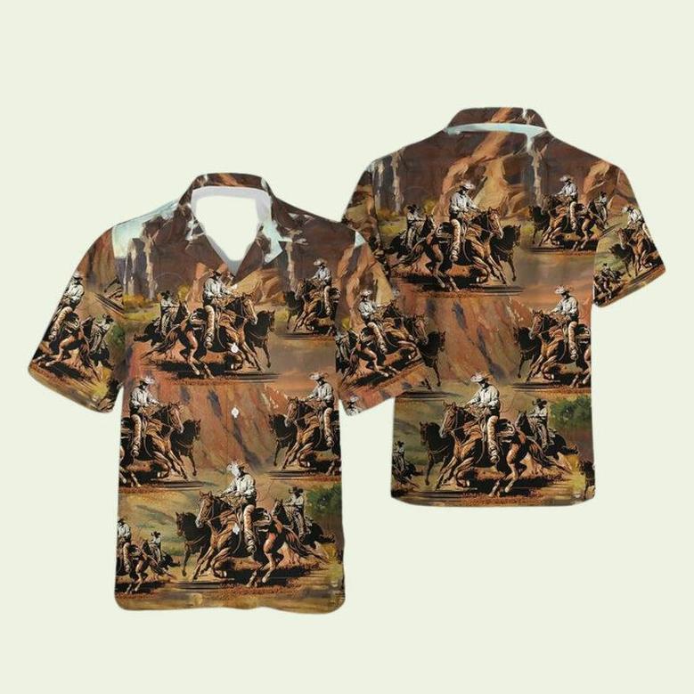 Hanzsprout Western Cowboy Hawaiian Shirt