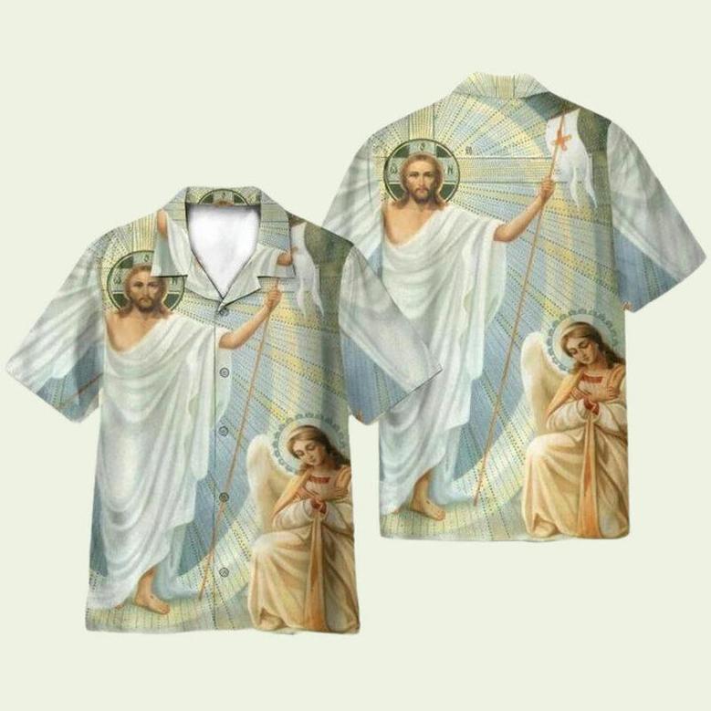 Happy Easter Sunday Jesus Is Risen Christians Hawaiian Shirt