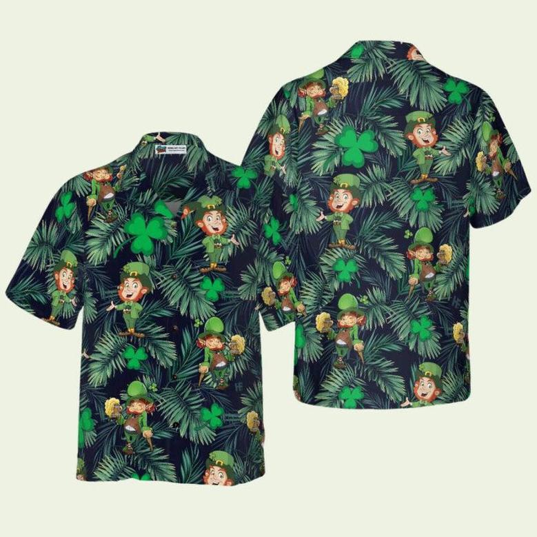 Happy St Patricks Day Leprechaun Proud Irish People Proud Hawaiian Shirt