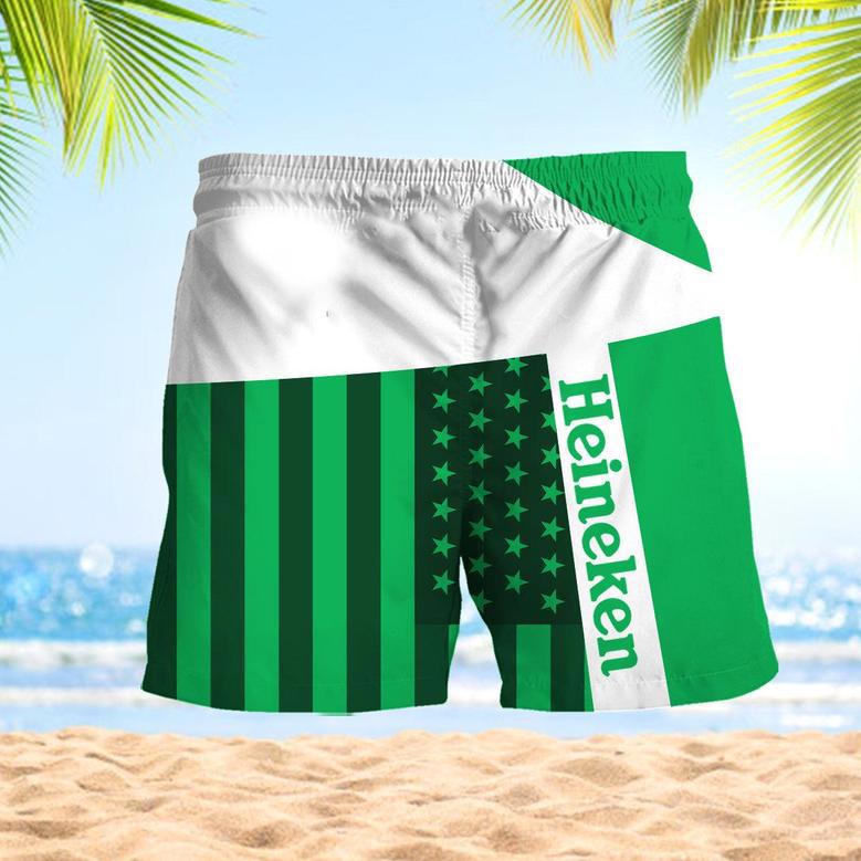 Heineken American Flag Pattern Swim Trunks