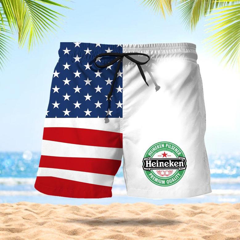 Heineken American Flag Swim Trunks