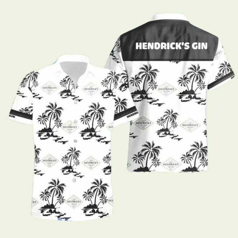 Hendricks Gin Summer Beach Coconut Pattern Hawaiian Shirt