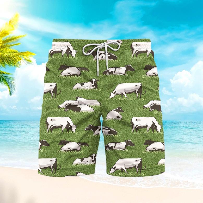 Herd Cows On The Meadow Beach Shorts For Men