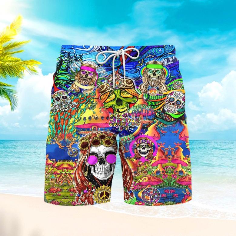 Hippie Vintage Retro Beach Shorts For Men