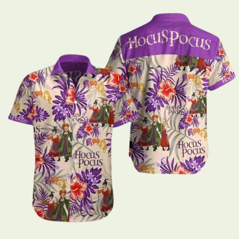 Hocus Pocus Witches Dn Cartoon For Men Hawaiian Shirt