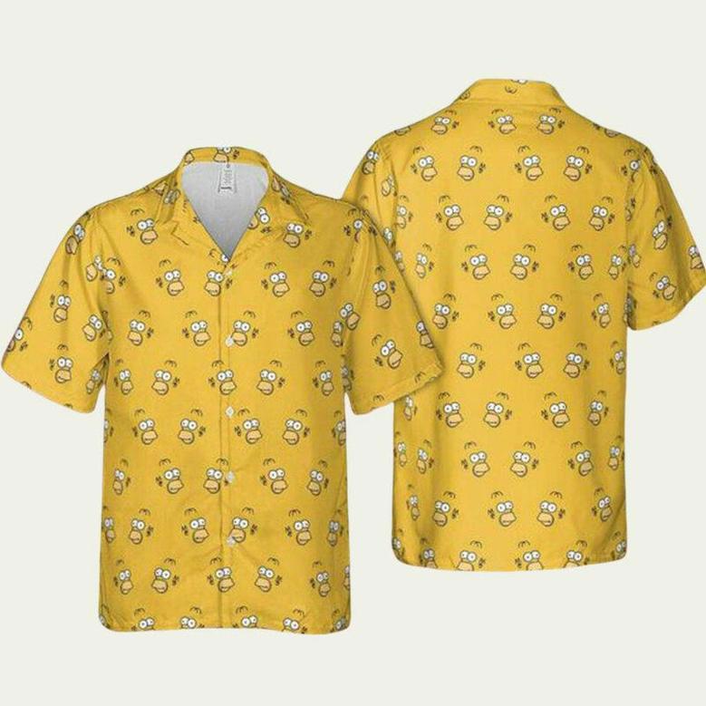 Homer Simpson Funny Pattern Hawaiian Shirt