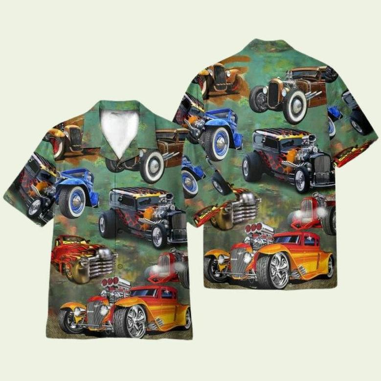 Hot Rod Car Awesome Hawaiian Shirt