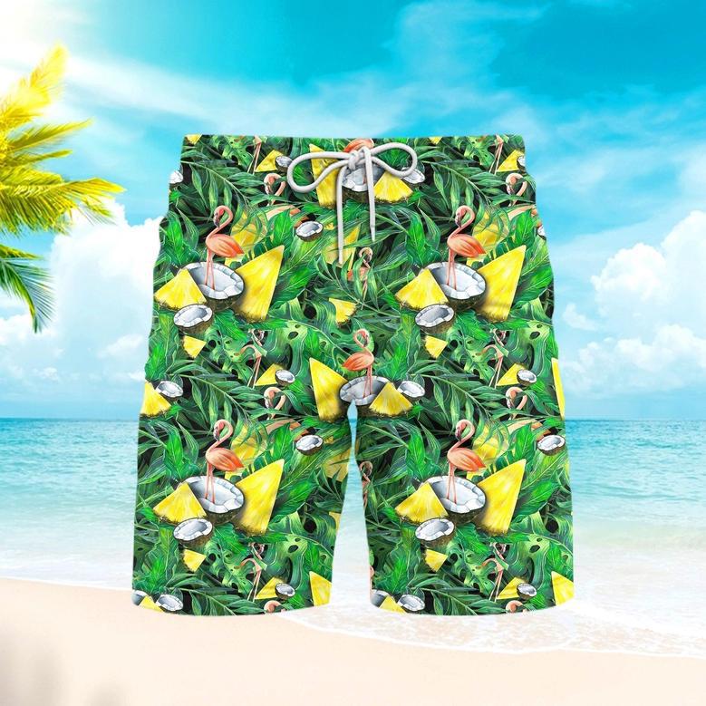 I'm Flocking Retired Flamingo Tropical Beach Shorts For Men