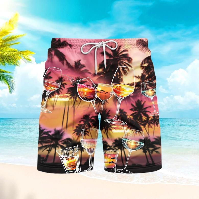 It's Time For Wine Beach Shorts For Men