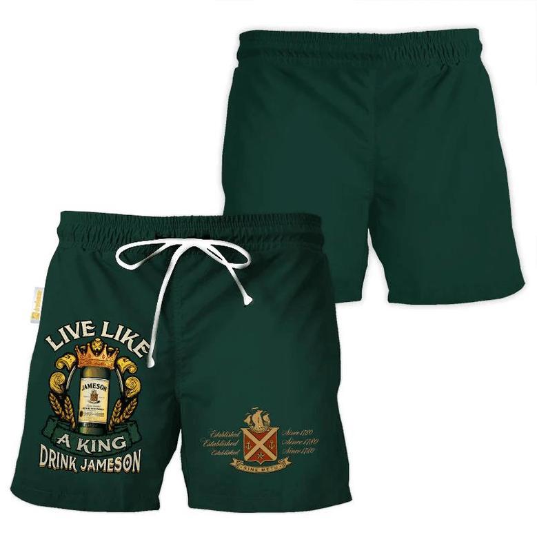 Jameson Green Black Basic Swim Trunks