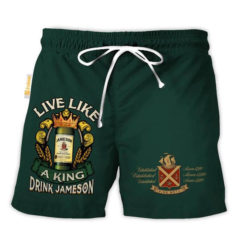 Jameson Green Black Basic Swim Trunks