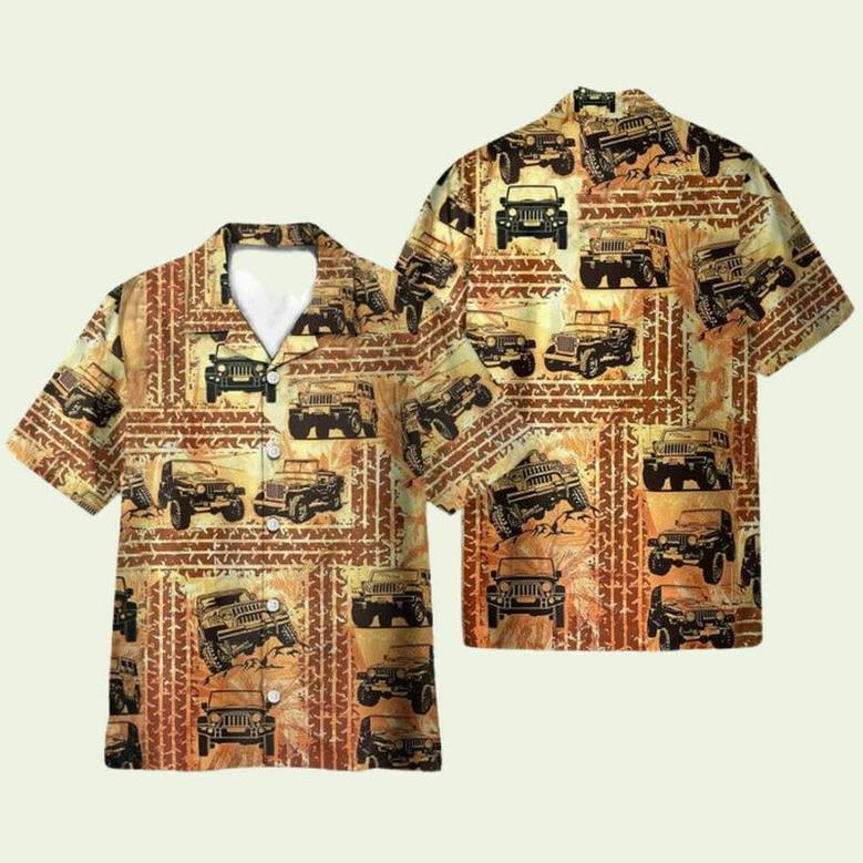 Jeep Car Vintage Pattern Hawaiian Shirt