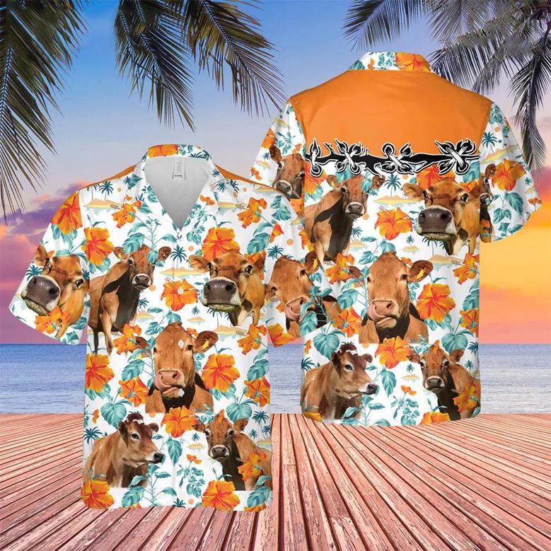 Jersey Hibiscus Floral Hawaiian Shirt Summer Gifts