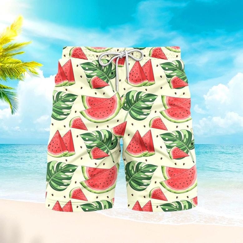 Juicy Watermelon Tropical Beach Shorts For Men