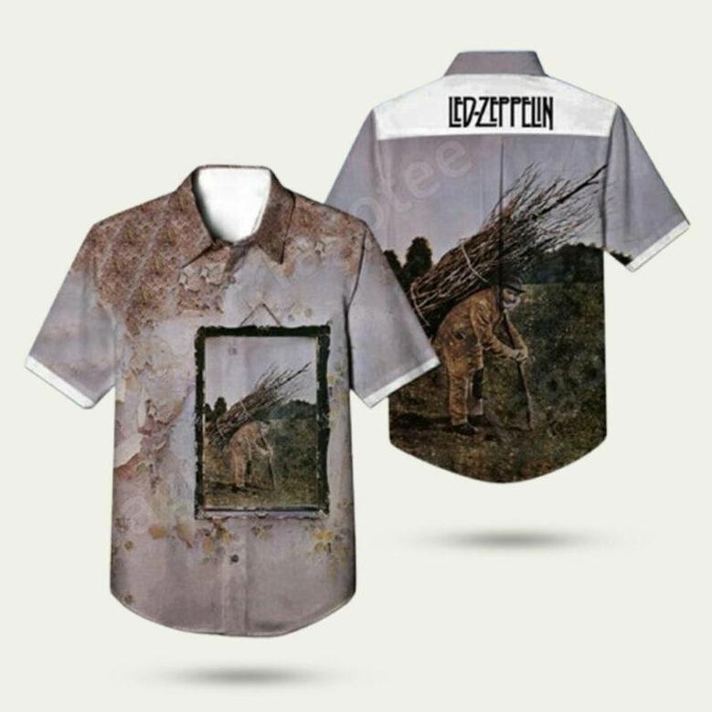 Led Zeppelin Iv Album Cover Hawaiian Shirt