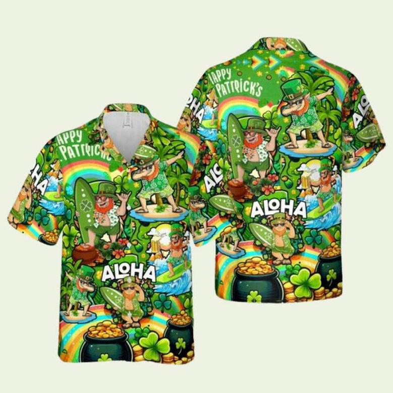 Leprechaun Happy St Patricks Day Hawaiian Shirt