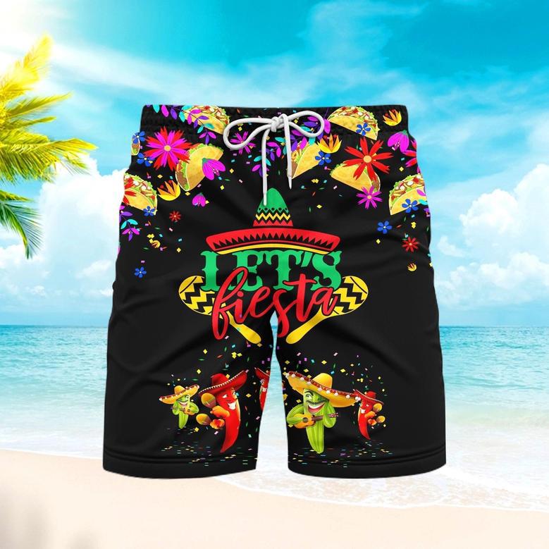 Let's Fiesta Cinco De Mayo Beach Shorts For Men