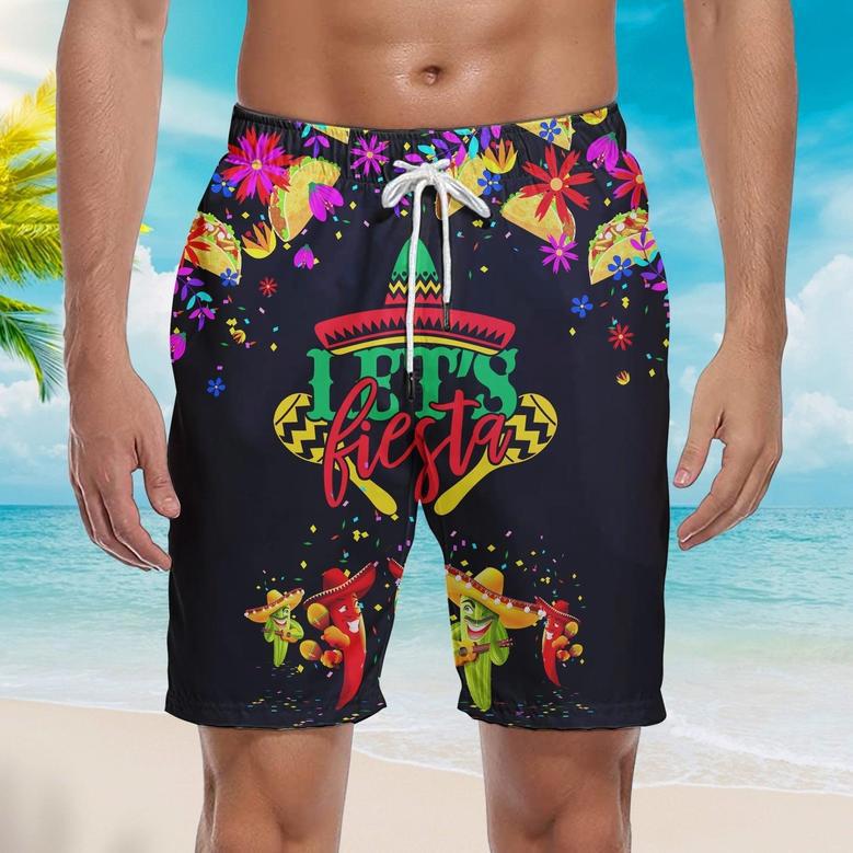 Let's Fiesta Cinco De Mayo Beach Shorts For Men