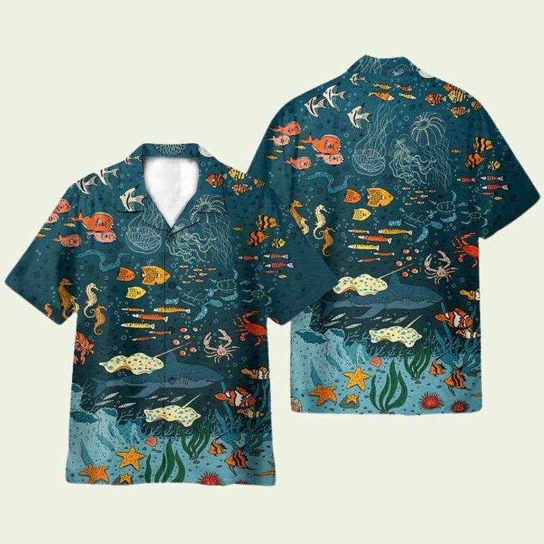 Life In Blue Ocean Funny Hawaiian Shirt