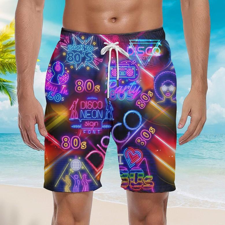 Life Is Better With Disco Neon Music Party Beach Shorts For Men