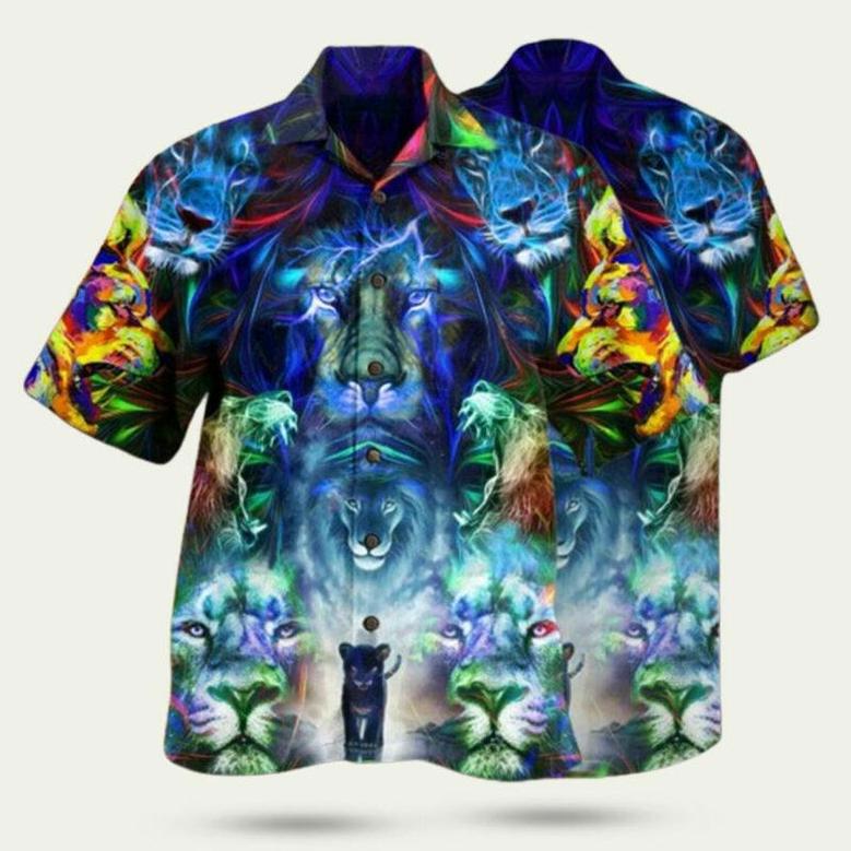 Lion Be Coming King With Colorful Pattern Hawaiian Shirt