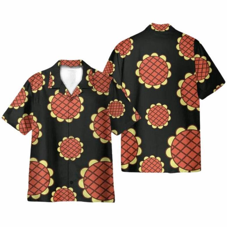 Luffy Dressrosa Sunflower Cosplay Costume Hawaiian Shirt