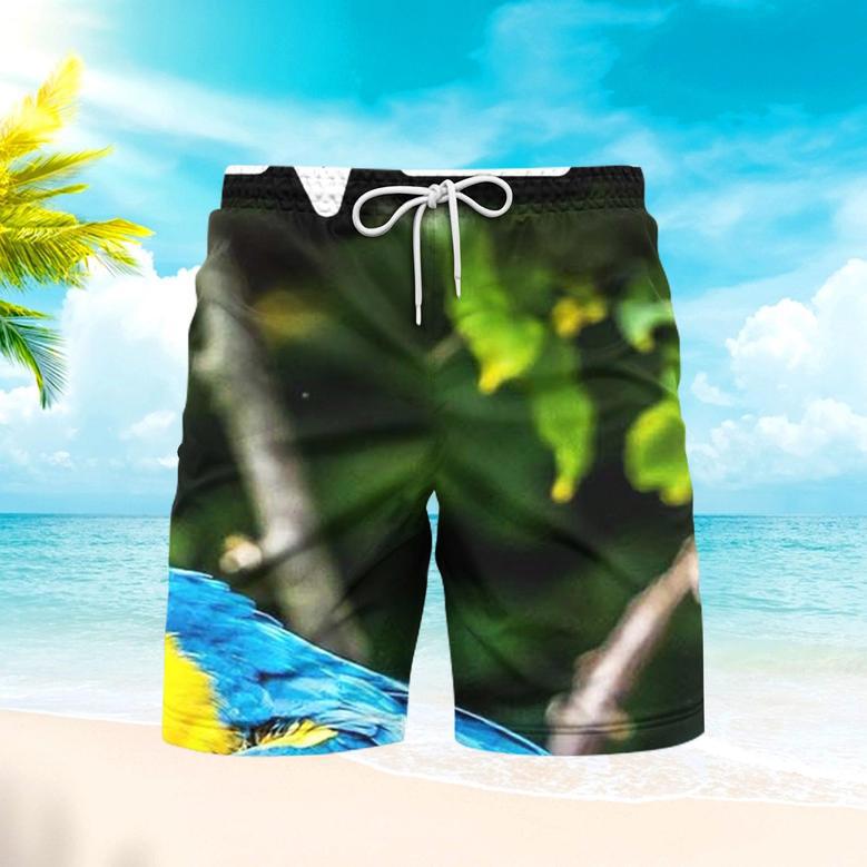 Macaw Parrot Love Nature Beach Shorts For Men