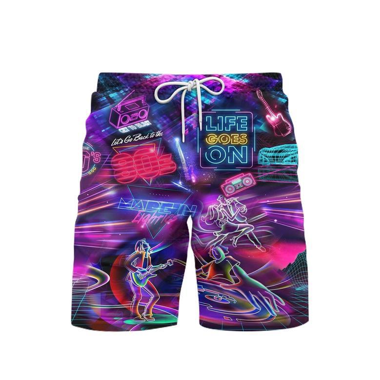 Made In The Music Neon Vintage s Beach Shorts For Men