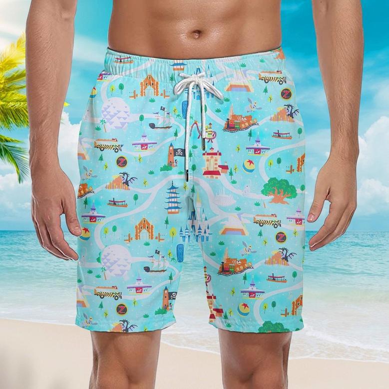 Magic Kingdom Blue Beach Shorts For Men