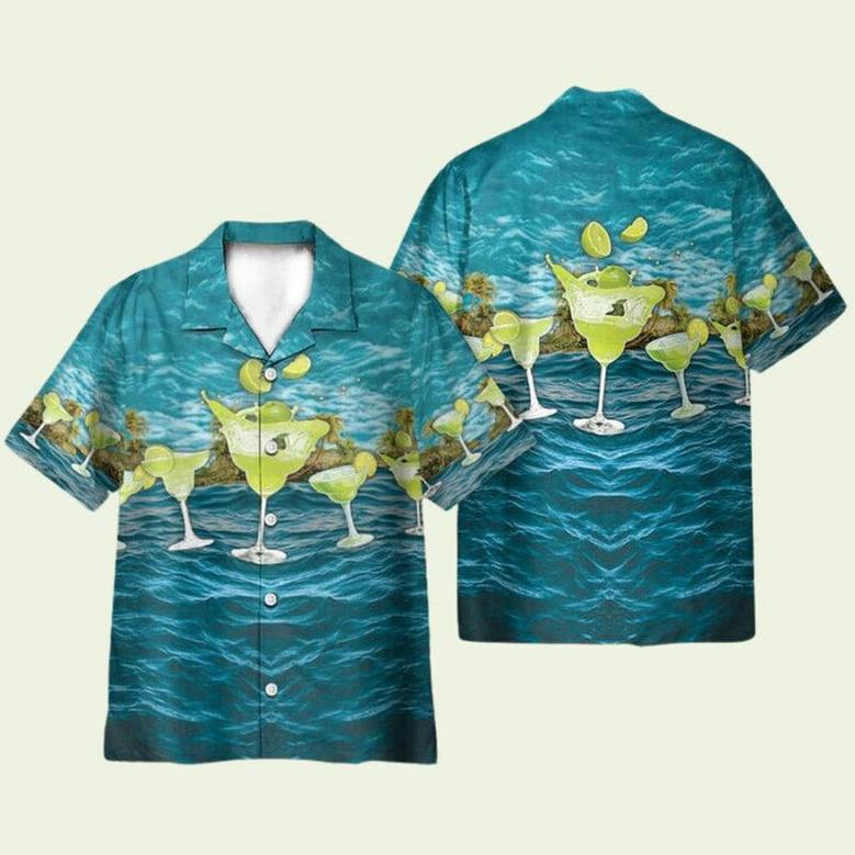 Margarita Blue Ocean Mens Hawaiian Shirt