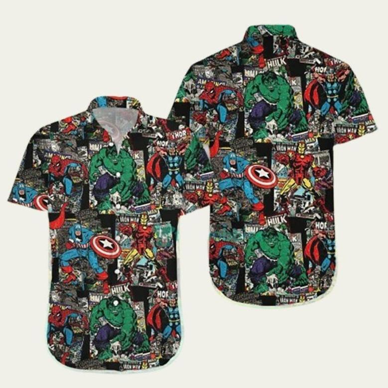 Marvel Avengers Super Heros Marvel Summer Hawaiian Shirt