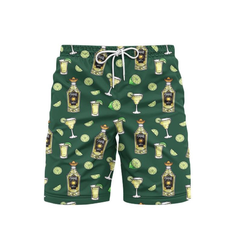 Mexico Tequila Bottle Beach Shorts For Men