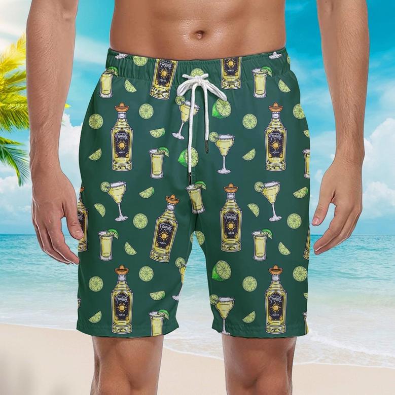 Mexico Tequila Bottle Beach Shorts For Men