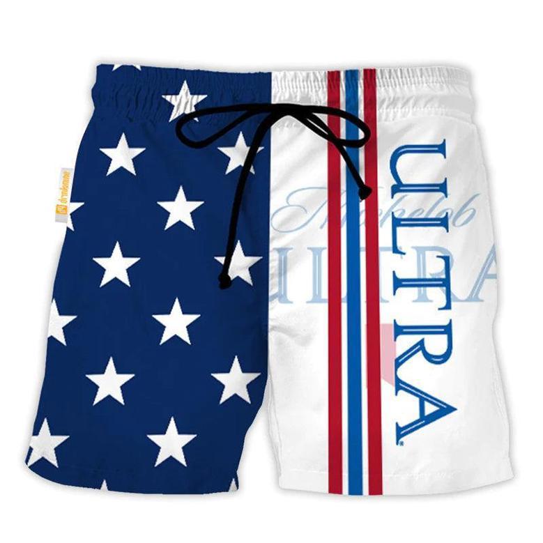 Michelob Ultra American Flag Swim Trunks