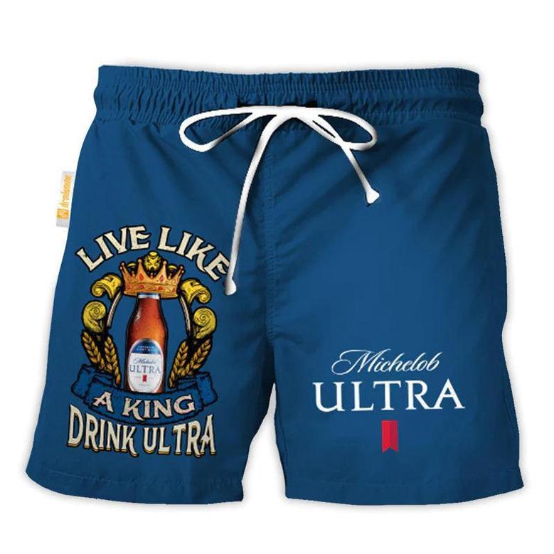 Michelob Ultra Blue Basic Swim Trunks