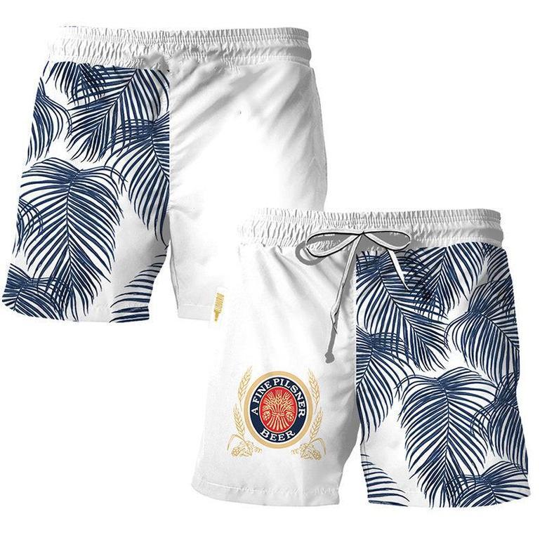 Miller Lite Tropical Fern Swim Trunks